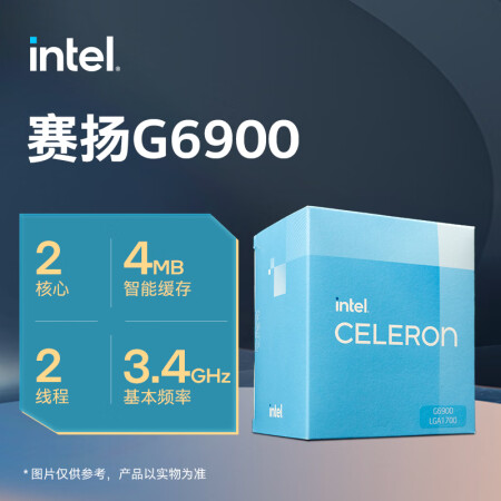英特尔(Intel) 赛扬G6900 2核2线程 盒装CPU处理器 台式机 组装电脑使用